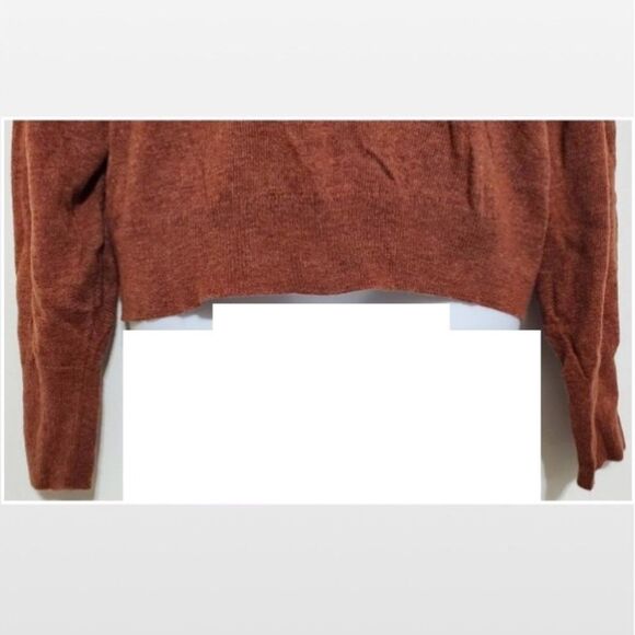 New Chestnut Brown Knit Wool Blend Sweater - Picture 5 of 16